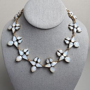 [J. Crew] Radiant Crystal Statement Necklace in Snow White Opalescent